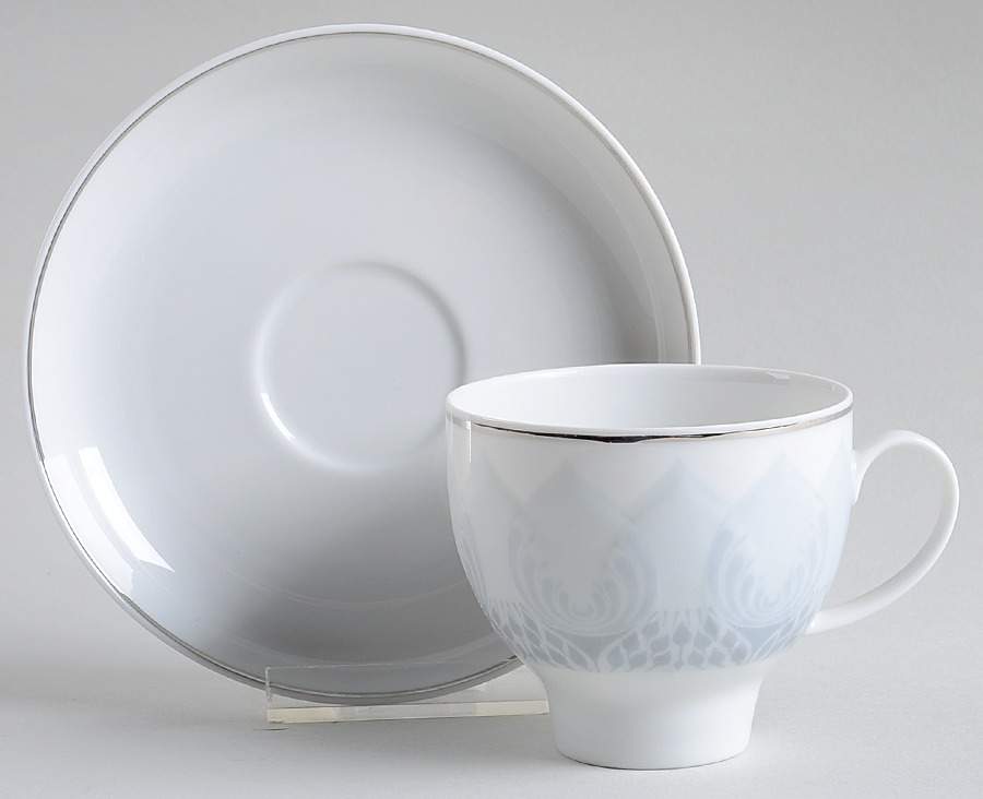 Madras Platinum Flat Cup & Saucer Set by Rosenthal - Continental-1