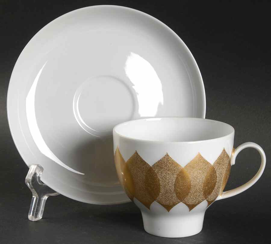 Marquise (Lotus Shape) Flat Cup & Saucer Set by Rosenthal - Continental-1