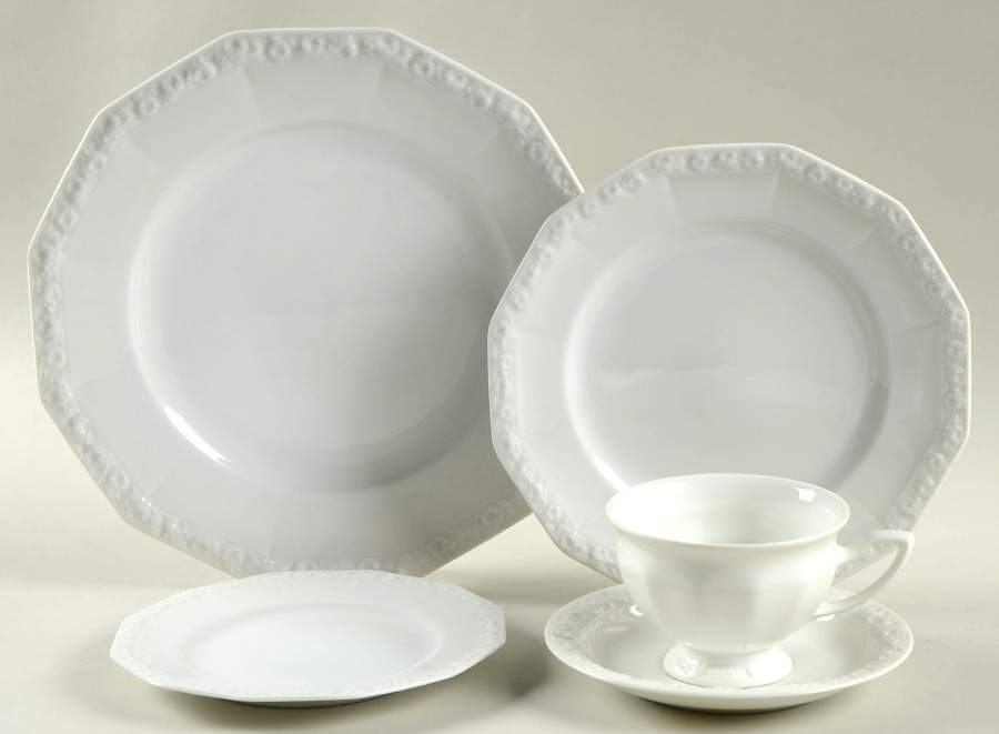 Maria White (12 Sided) 40 Piece Estate Set by Rosenthal - Continental-1