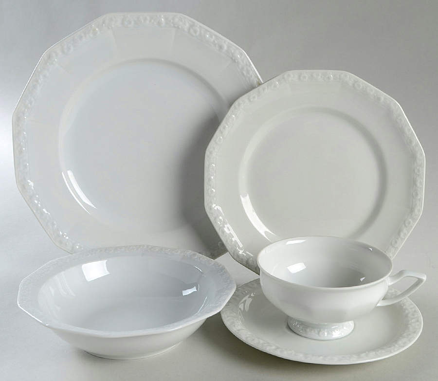 Maria White (12 Sided) 40 Piece Estate Set by Rosenthal - Continental-1