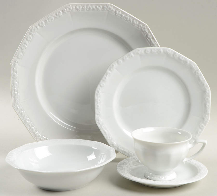 Maria White (12 Sided) 40 Piece Estate Set by Rosenthal - Continental-1