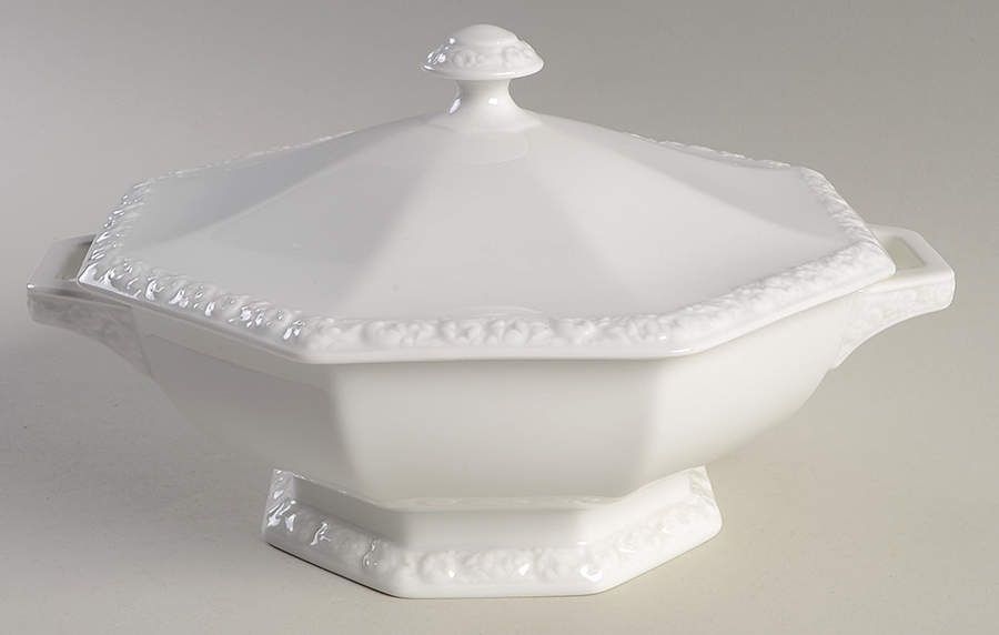 Maria White (12 Sided) Round Covered Vegetable by Rosenthal - Continental-1