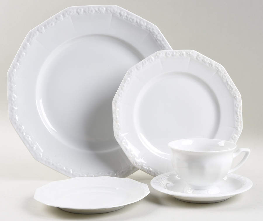 Maria White (12 Sided) 5 Piece Place Setting by Rosenthal - Continental-1