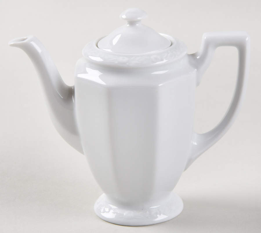 Maria White (12 Sided) Toy Coffee Pot and Lid by Rosenthal - Continental-1