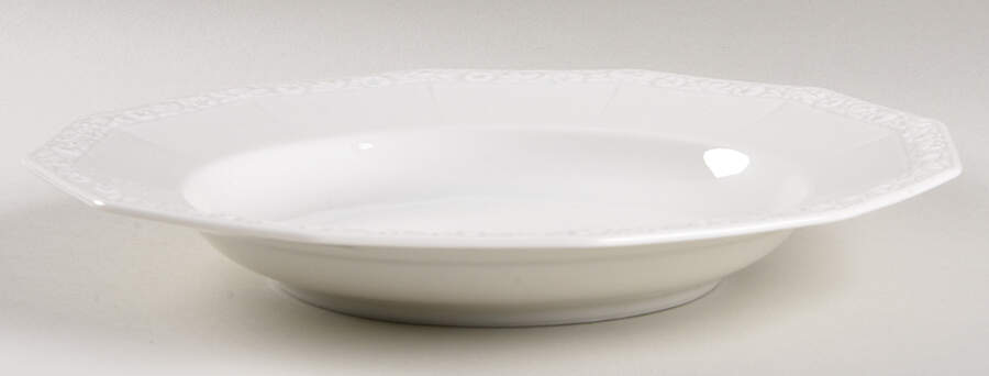 Maria White (12 Sided) Large Rim Soup Bowl by Rosenthal - Continental-1