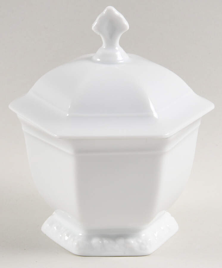 Maria White (12 Sided) Jam/Jelly & Lid by Rosenthal - Continental-1
