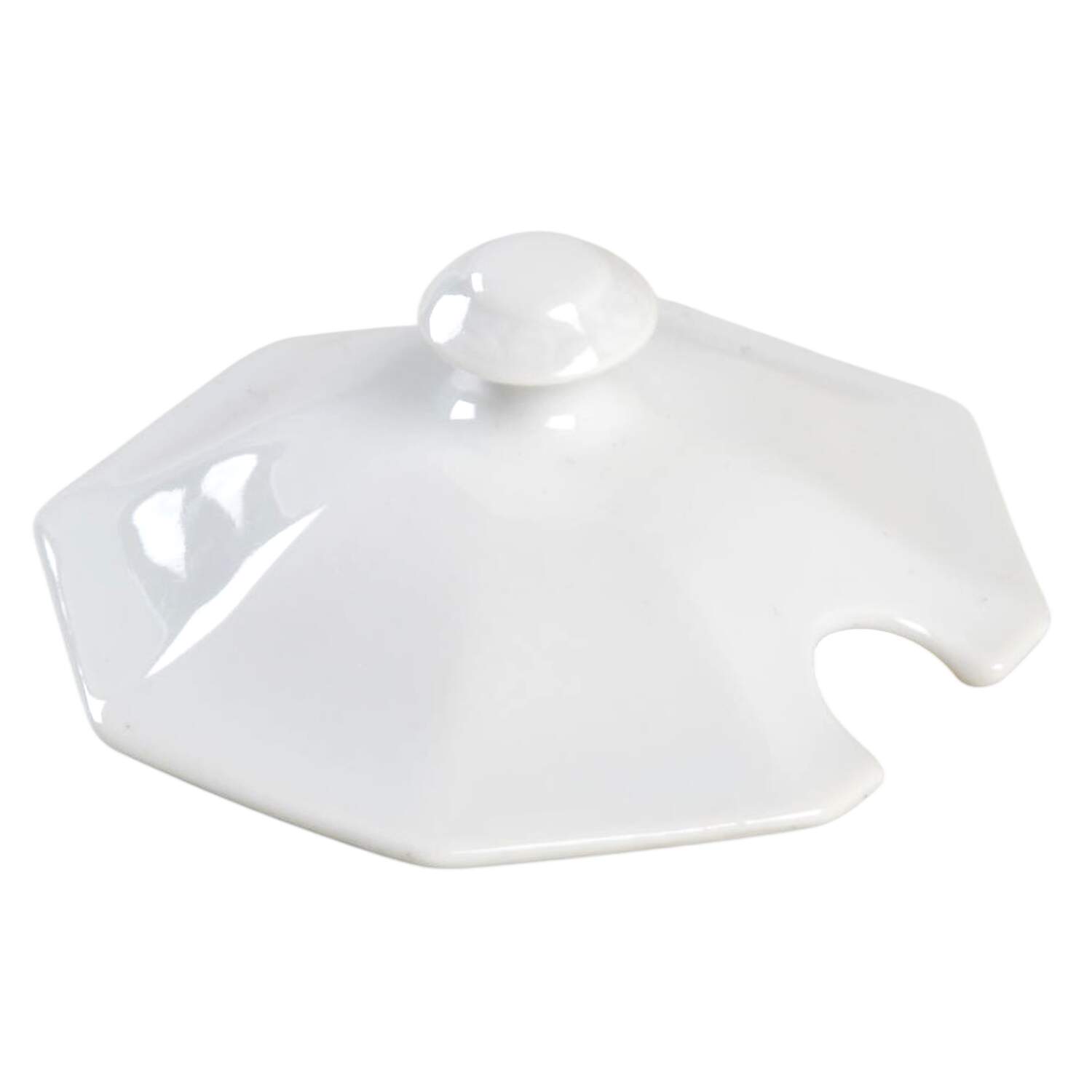 Maria White (12 Sided) Lid for Mustard with Attached Underplate by Rosenthal - Continental-1
