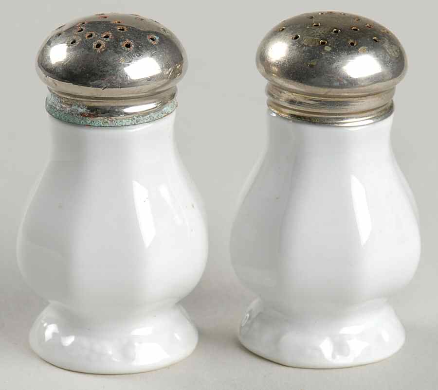 Maria White (12 Sided) Salt & Pepper Set by Rosenthal - Continental-1
