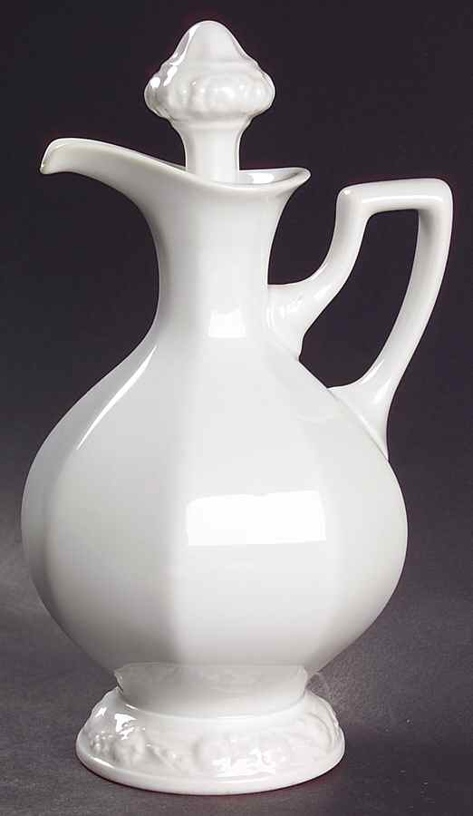 Maria White (12 Sided) Oil Or Vinegar Cruet and Stopper by Rosenthal - Continental-1