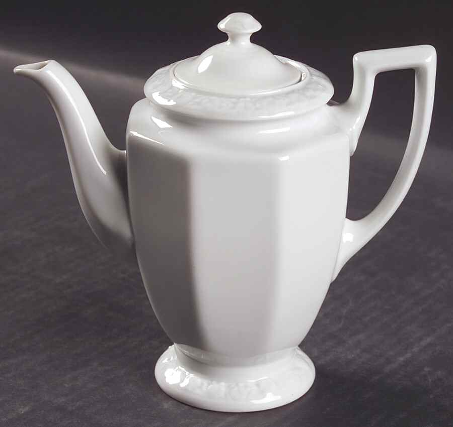 Maria White (12 Sided) Individual Coffee Pot & Lid by Rosenthal - Continental-1