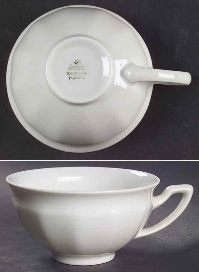 Maria White (12 Sided) Flat Cup by Rosenthal - Continental-1