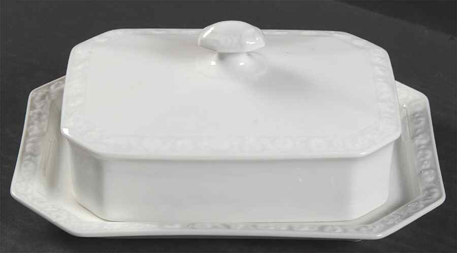 Maria White (12 Sided) Half Pound Covered Butter by Rosenthal - Continental-1