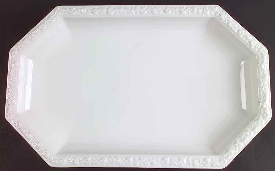 Maria White (12 Sided) 18" Oval Serving Platter by Rosenthal - Continental-1