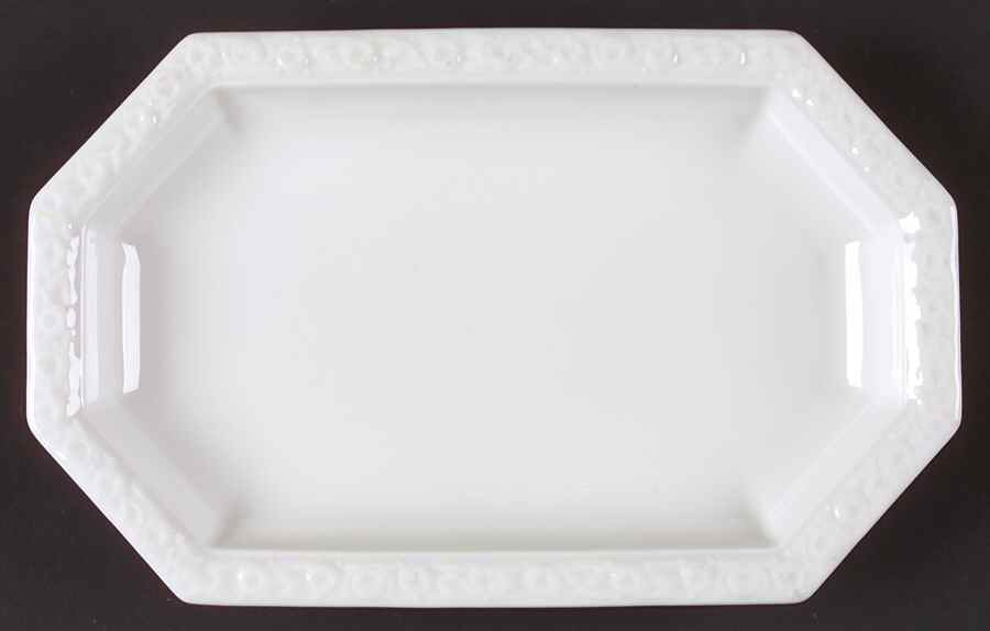 Maria White (12 Sided) 9" Oval Serving Platter by Rosenthal - Continental-1