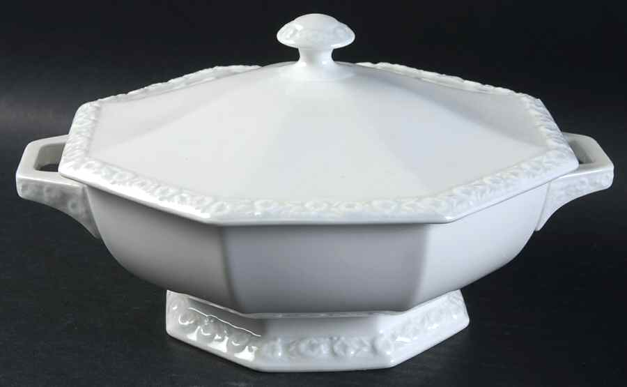 Maria White (12 Sided) Round Covered Vegetable by Rosenthal - Continental-1