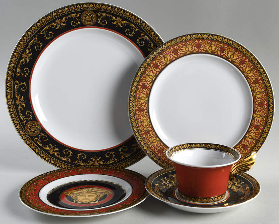 Medusa Red (Round) 5 Piece Place Setting by Rosenthal - Continental-1