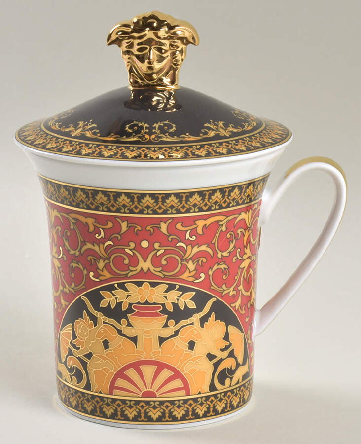 Medusa Red (Round) Mug & Lid (30th Anniversary Backstamp) by Rosenthal - Continental-1