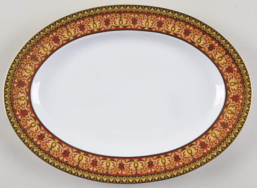 Medusa Red (Round) 11" Oval Serving Platter by Rosenthal - Continental-1