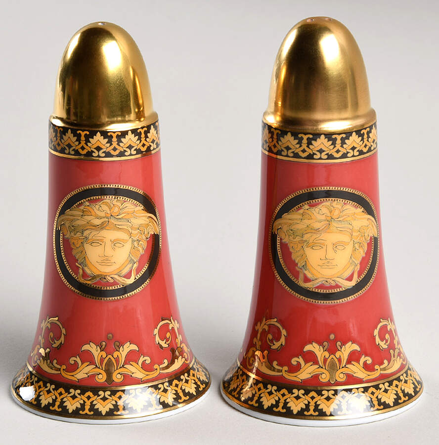 Medusa Red (Round) Salt & Pepper Set by Rosenthal - Continental-1