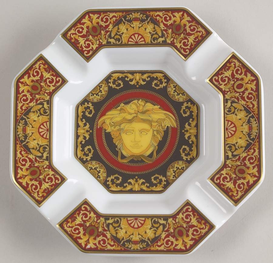 Medusa Red (Round) Small Ashtray by Rosenthal - Continental-1