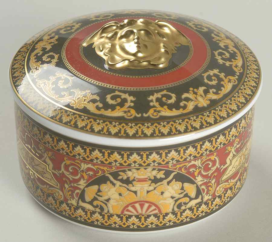 Medusa Red (Round) Round Box & Lid by Rosenthal - Continental-1