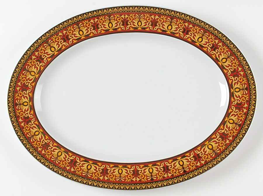 Medusa Red (Round) 15" Oval Serving Platter by Rosenthal - Continental-1