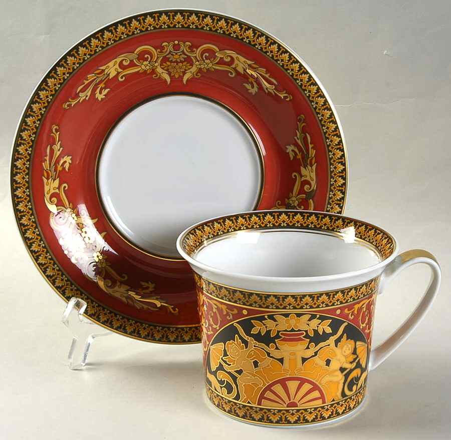 Medusa Red (Round) Breakfast Cup & Saucer Set by Rosenthal - Continental-1
