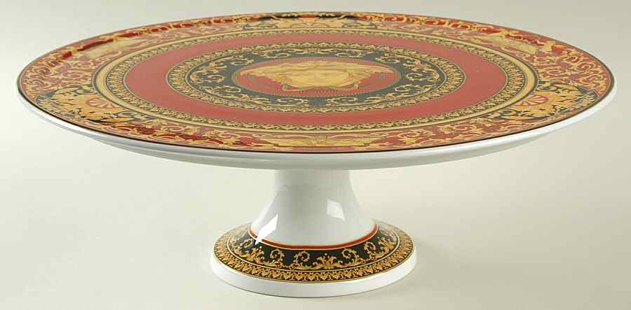 Medusa Red (Round) 12" Diameter Pedestal Cake Stand by Rosenthal - Continental-1