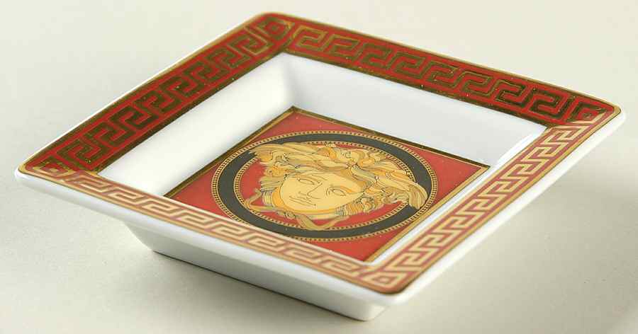 Medusa Red (Round) Square Tray by Rosenthal - Continental-1