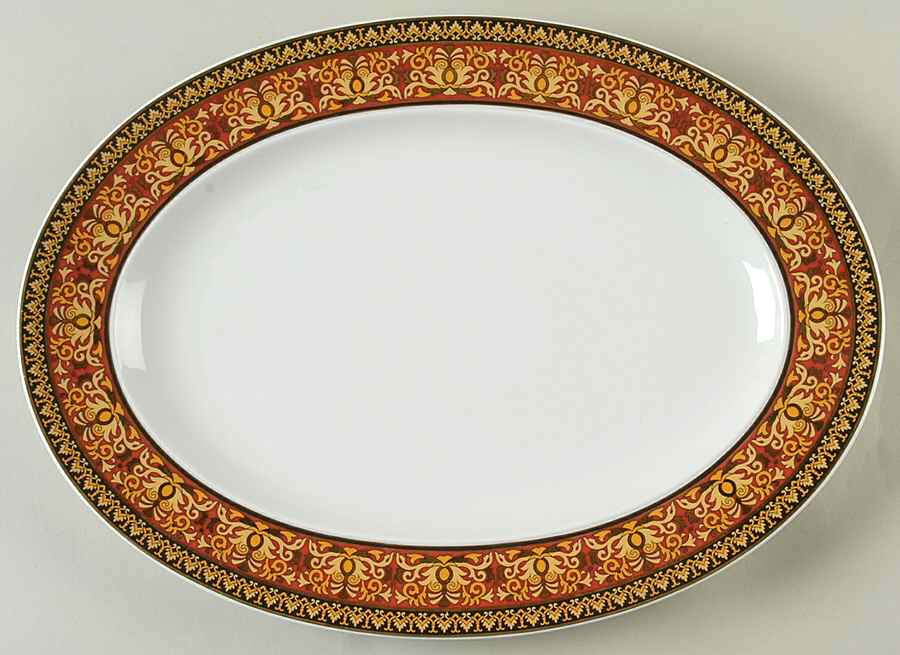Medusa Red (Round) 13" Oval Serving Platter by Rosenthal - Continental-1