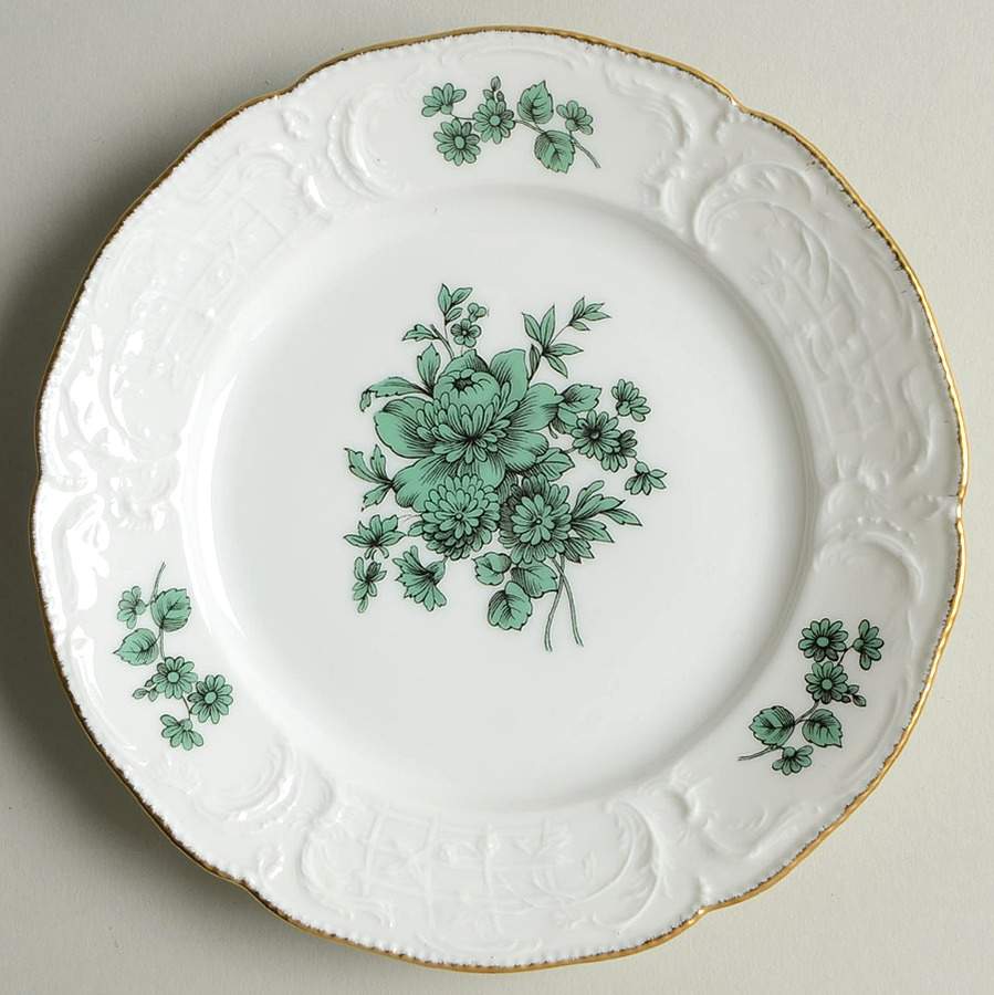 Meissen Flower Green Bread & Butter Plate by Rosenthal - Continental-1