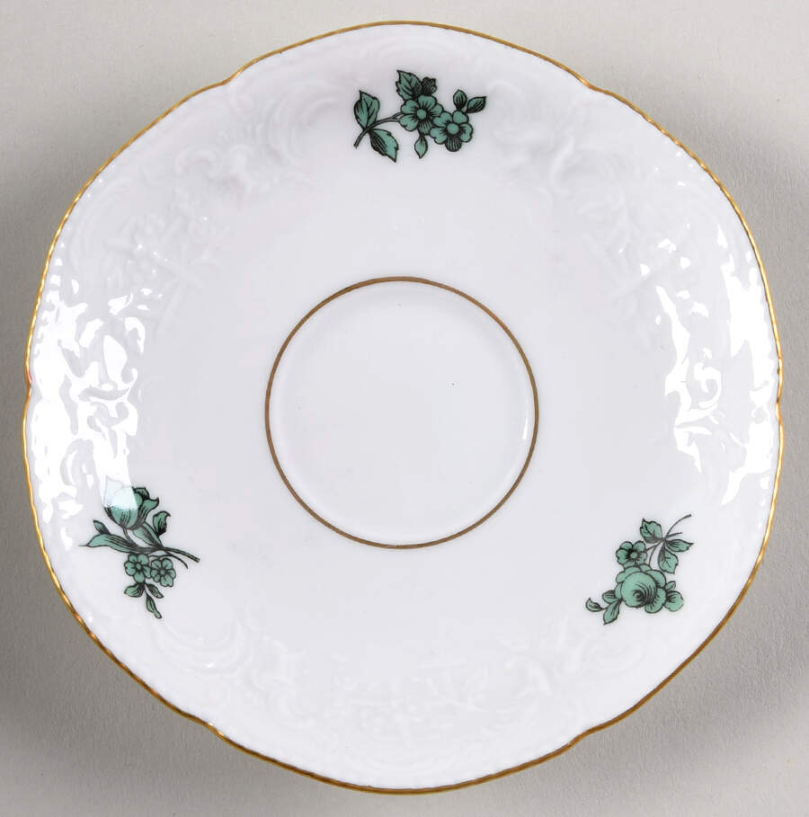 Meissen Flower Green Saucer for Demitasse Cup by Rosenthal - Continental-1