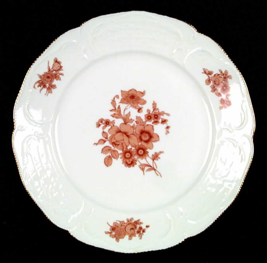 Meissen Flower Crimson Dinner Plate by Rosenthal - Continental-1