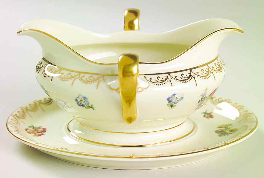 Meissen (Cream) Gravy Boat with Attached Underplate by Rosenthal - Continental-1