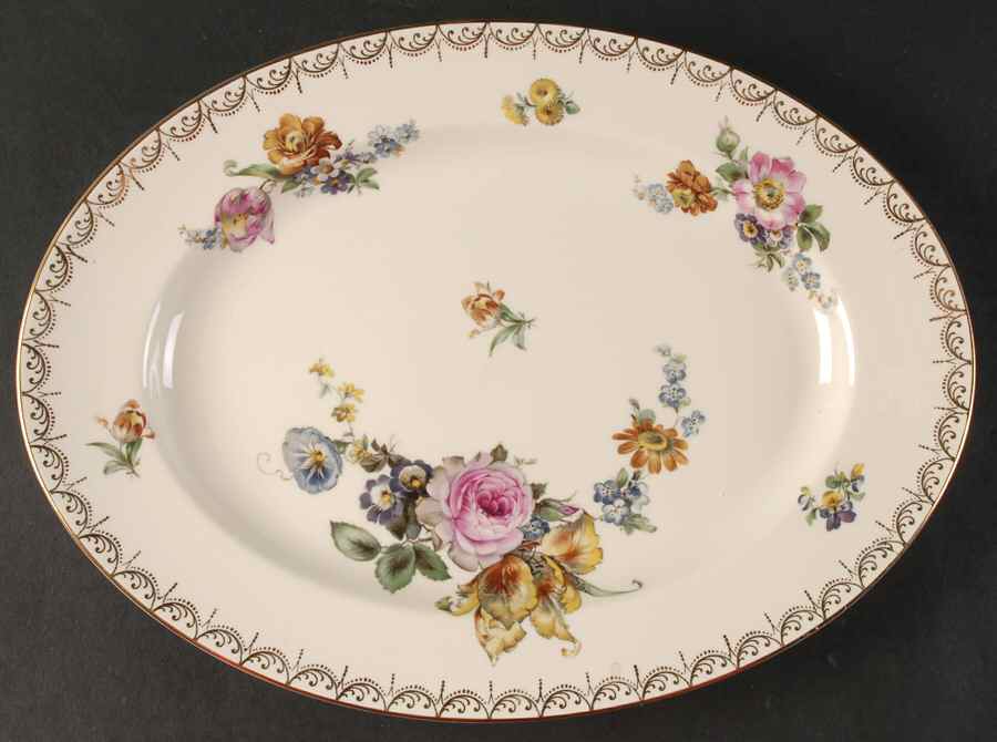 Meissen (Cream) 13" Oval Serving Platter by Rosenthal - Continental-1
