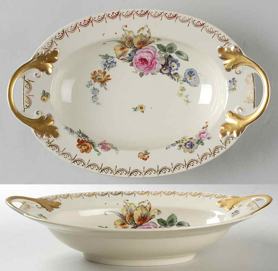 Meissen (Cream) 12" Oval Vegetable Bowl by Rosenthal - Continental-1