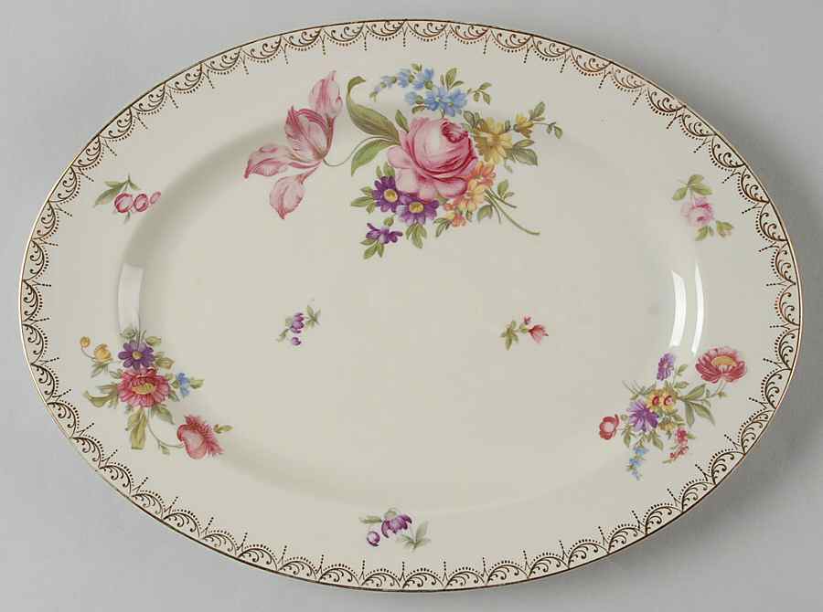 Meissen (Cream) 12" Oval Serving Platter by Rosenthal - Continental-1