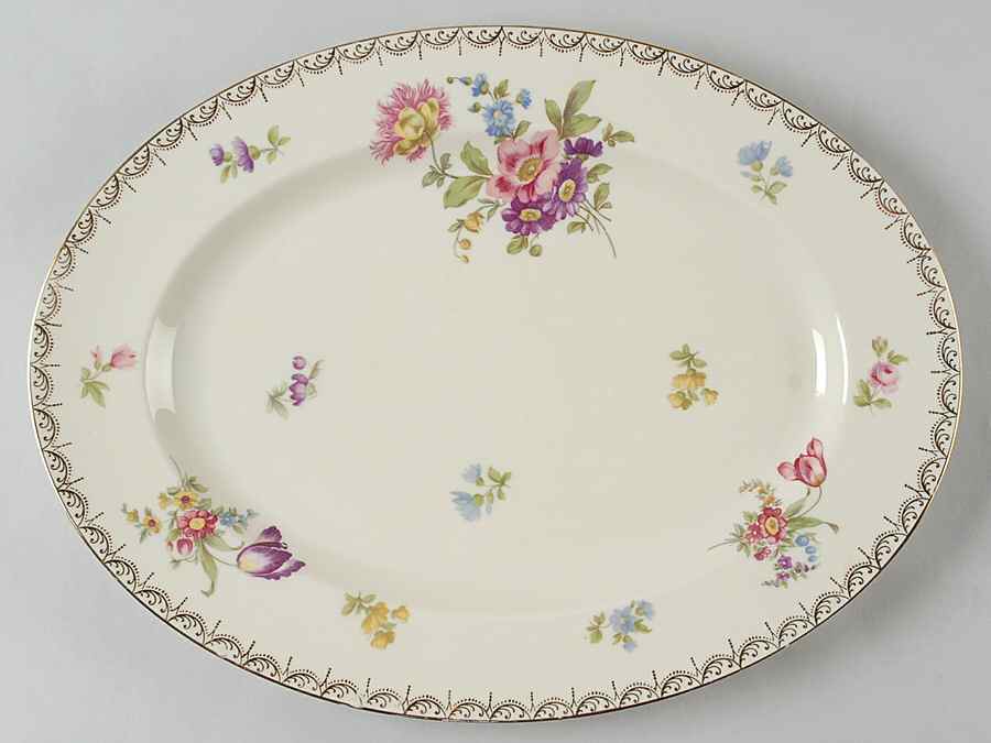 Meissen (Cream) 14" Oval Serving Platter by Rosenthal - Continental-1