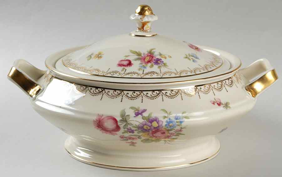 Meissen (Cream) Round Covered Vegetable by Rosenthal - Continental-1
