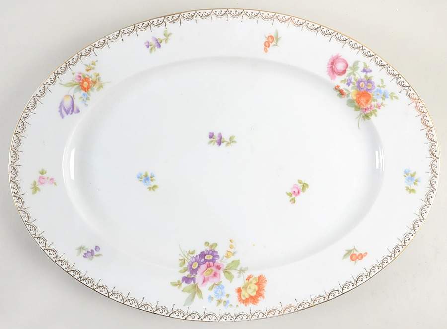 Meissen (White) 18" Oval Serving Platter by Rosenthal - Continental-1