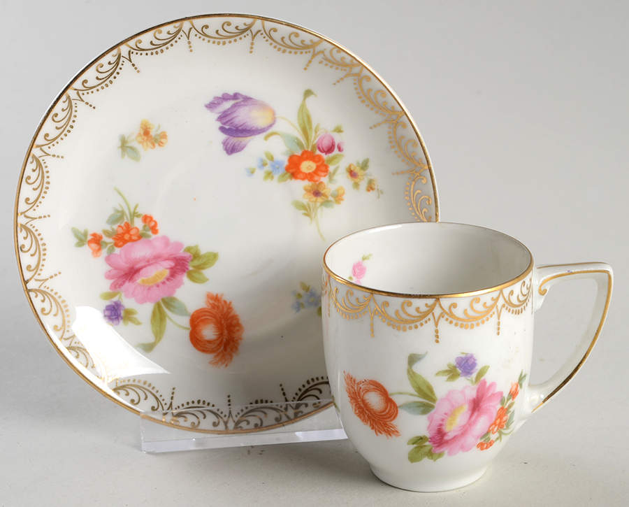 Meissen (White) Flat Demitasse Cup & Saucer Set by Rosenthal - Continental-1