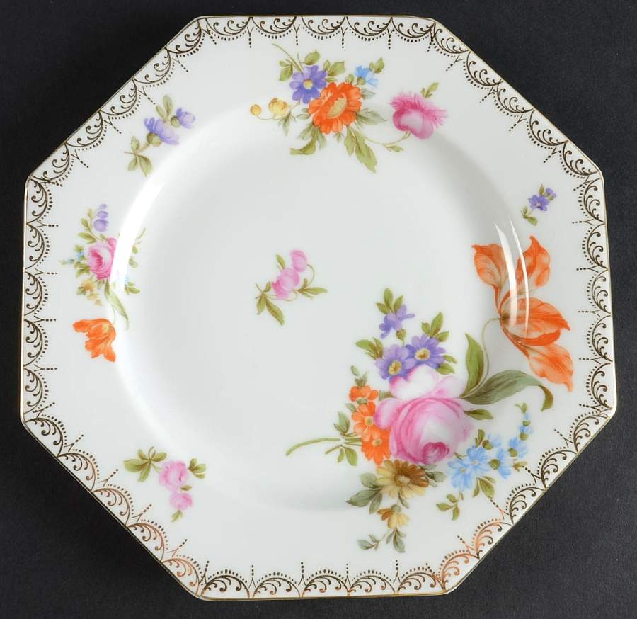 Meissen (White) Octagonal Salad Plate by Rosenthal - Continental-1