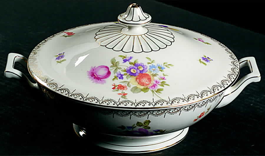 Meissen (White) Round Covered Vegetable by Rosenthal - Continental-1