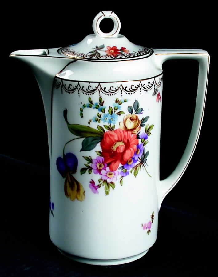 Meissen (White) Chocolate Pot & Lid by Rosenthal - Continental-1