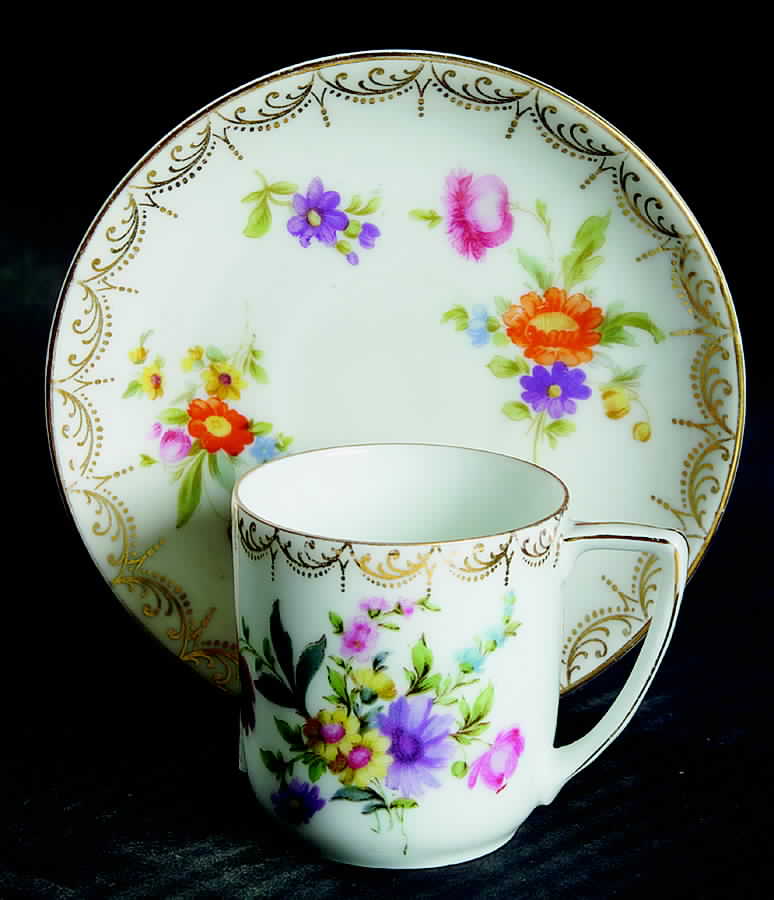 Meissen (White) Flat Demitasse Cup & Saucer Set by Rosenthal - Continental-1