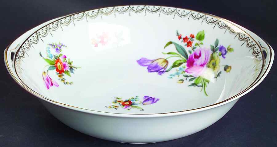 Meissen (White) 9" Round Vegetable Bowl by Rosenthal - Continental-1