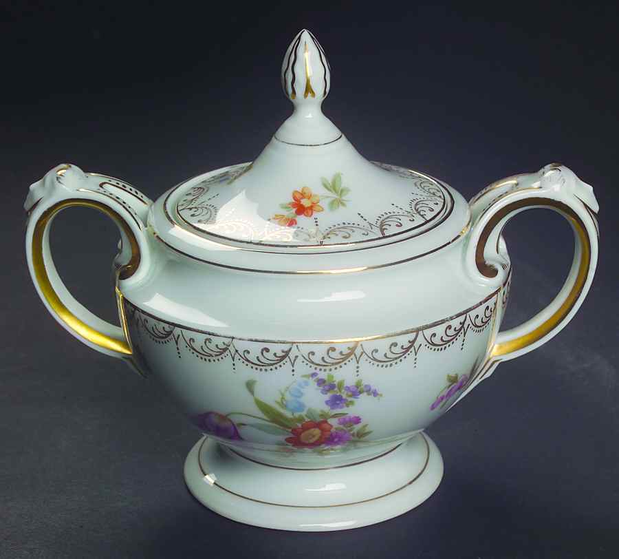 Meissen (White) Sugar Bowl & Lid by Rosenthal - Continental-1