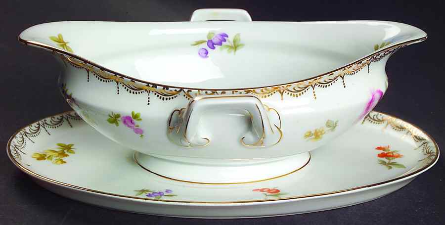 Meissen (White) Gravy Boat with Attached Underplate by Rosenthal - Continental-1
