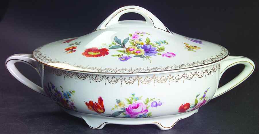 Meissen (White) Round Covered Vegetable by Rosenthal - Continental-1