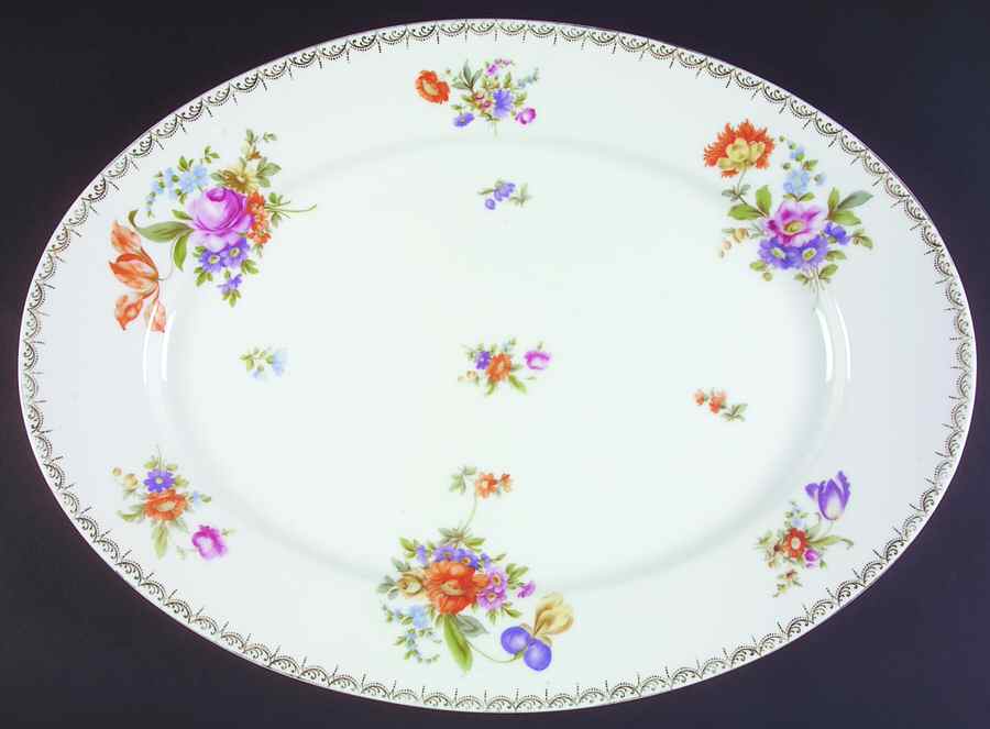 Meissen (White) 20" Oval Serving Platter by Rosenthal - Continental-1